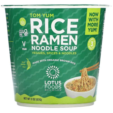 Tom Yum Rice Ramen Noodle Soup Whole Grain 2 oz Lotus Foods