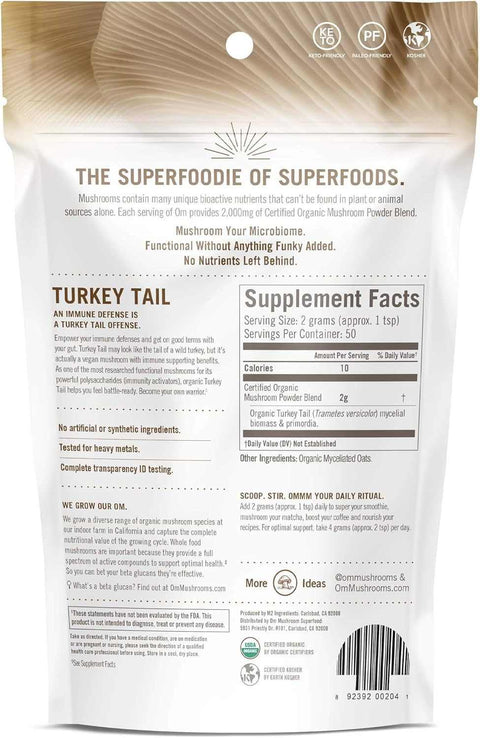 Turkey Tail Immune Defense Power Organic Mushroom Nutrition 100gm OM ORGANIC