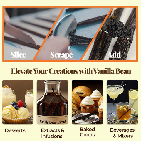 Premium Whole Ugandan Vanilla Beans Grade A for Making Vanilla Extract NY Vanilla
