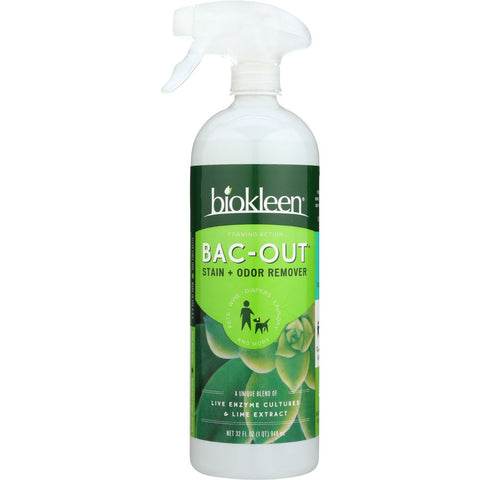 Bac Out Stain And Odor Remover Foam Spray 32 oz BIOKLEEN
