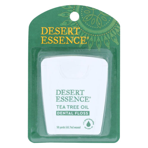 Dental Floss Tea Tree Oil Naturally Waxed Floss 50 Yards Desert Essence