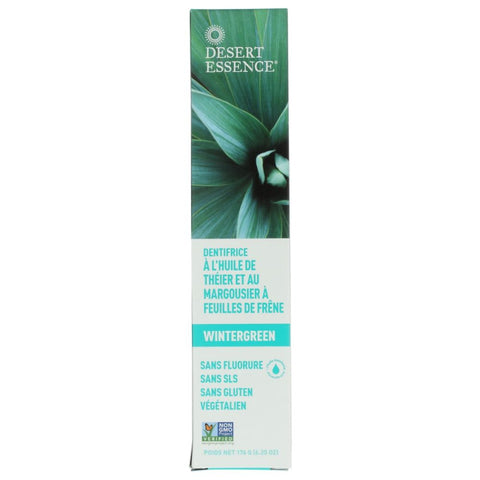 Natural Tea Tree Oil Wintergreen Toothpaste Fluoride-Free 6.25 oz DESERT ESSENCE