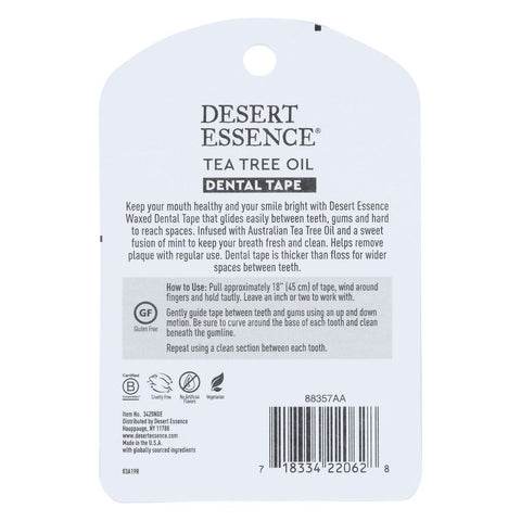 Tea Tree Oil Naturally Waxed Dental Tape 30 Yards Desert Essence