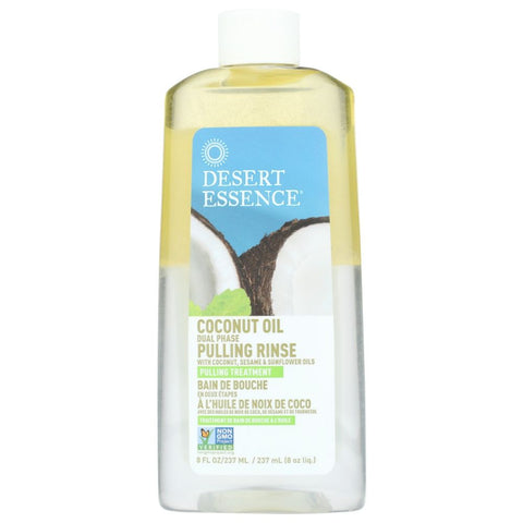 Oil Coconut Rinse Dual Phase Pulling Rinse 8 fl oz Desert Essence