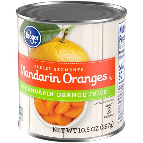 Kroger Canned Mandarin Oranges in Juice 10.5 oz