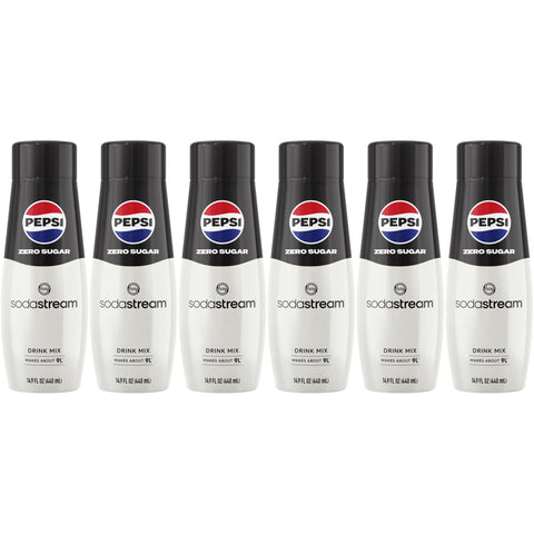 SodaStream Pepsi Zero Sugar Beverage Mix (440ml, Pack of 6)