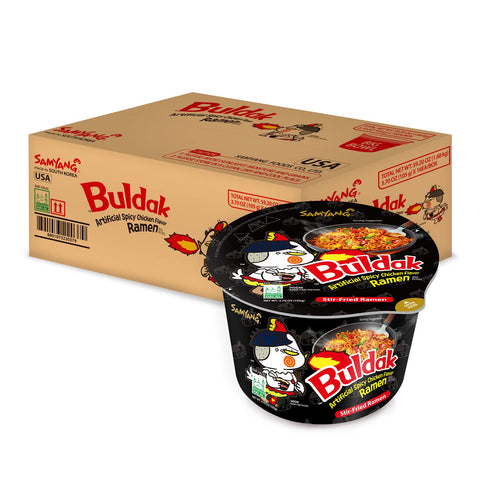 Samyang Buldak Spicy Hot Chicken Stir Fried Big Bowl Ramen (Original_Pack Of 16)