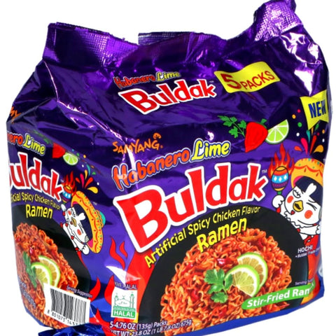 Samyang Habanero Lime Flavor Buldak Ramen Pack Of 5