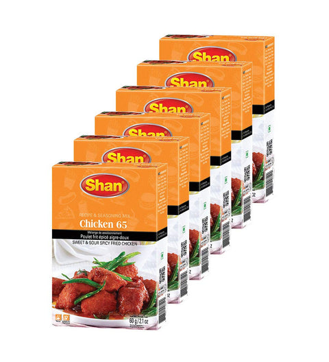 Shan Chicken 65 Recipe And Seasoning Mix 2.1 Oz (60G) - Spice Powder For Sweet And Sour Spicy Fried Chicken - Suitable For Veget