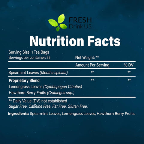 Premium Better Sleep Herbal Tea | Special Herbal Sleep Tea, Caffeine-Free Loose Leaf Blend with Spearmint Leaves, Lemongrass Leaves, and Hawthorn Berry – Naturally Refreshing and Aromatic.