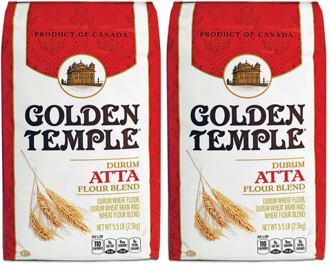 Golden Temple - Durum Atta Flour, 5.5 Pound (2.5 kg) (Pack of 2)