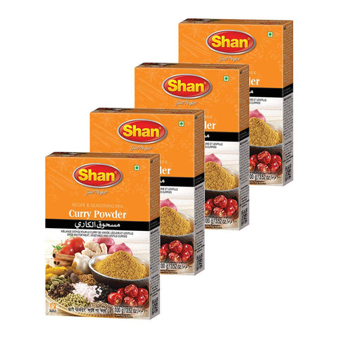 Shan Curry Powder Mix - Authentic Indian Spice Blend for Curries, 3.52 oz (Pack of 4)