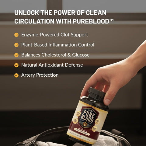 PureBlood Vitamin K2 MK-7 Citrus Bergamot Nattokinase Heart Health Supplement CleanForm Nutrition