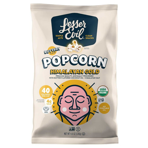 Buddha Bowl Himalayan Gold Organic Coconut Oil Popcorn Lesser Evil 5 oz
