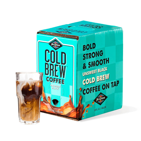 Arizona Cold Brew Coffee, Iced Coffee On Tap And Ready To Drink, Colombian Arabica Brew, 1 Gallon Per Container - 128 Fl Oz Box