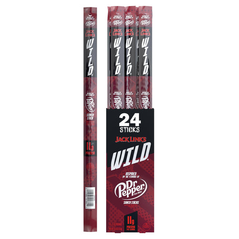 Jack Link'S Wild Snack Sticks - Dr. Pepper Inspired Flavors - Individually Wrapped Sticks With 11G Of Protein, Inspired By The F