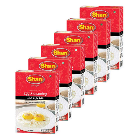 Shan Egg Seasoning Mix, Spice Powder for Eggs, 1.76 oz (Pack of 6) - Vegetarian, Airtight Bag in Box