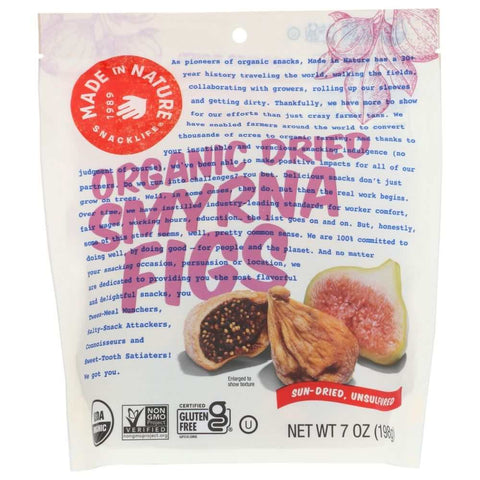 Organic Smyrna Figs Soft Supersnacks 7 oz MADE IN NATURE