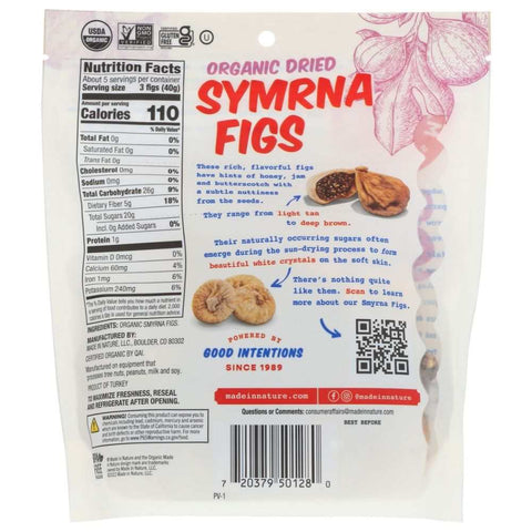 Organic Smyrna Figs Soft Supersnacks 7 oz MADE IN NATURE