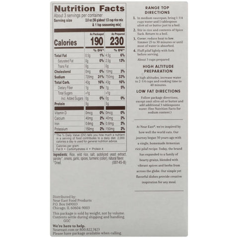 Long Grain and Wild Rice Mix Original 6 Oz Near East