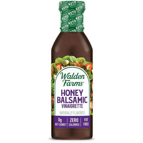 Honey Balsamic Zero-Calorie Vinaigrette Dressing Walden Farms 12 Oz