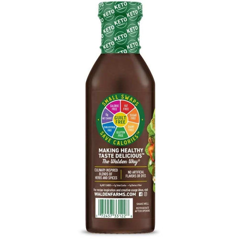 Honey Balsamic Zero-Calorie Vinaigrette Dressing Walden Farms 12 Oz