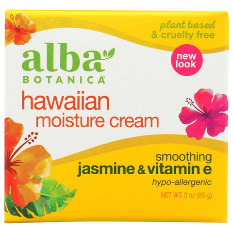 Hawaiian Moisture Cream Jasmine & Vitamin E Moisturizer ALBA BOTANICA 3 oz