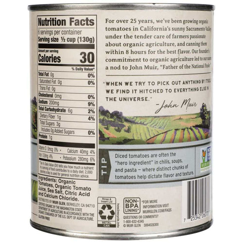 Organic Diced Tomatoes 28 oz Product MUIR GLEN