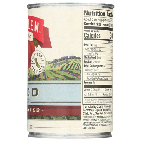 Fire Roasted Organic Diced Tomatoes 14.5 oz MUIR GLEN ORGANIC