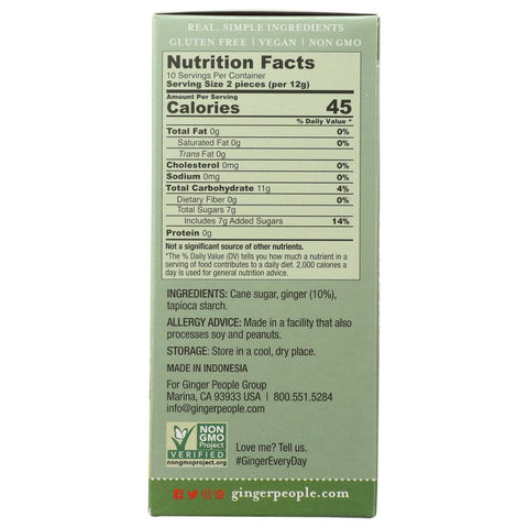 Chewy Ginger Candy Original 4.5 oz THE GINGER PEOPLE