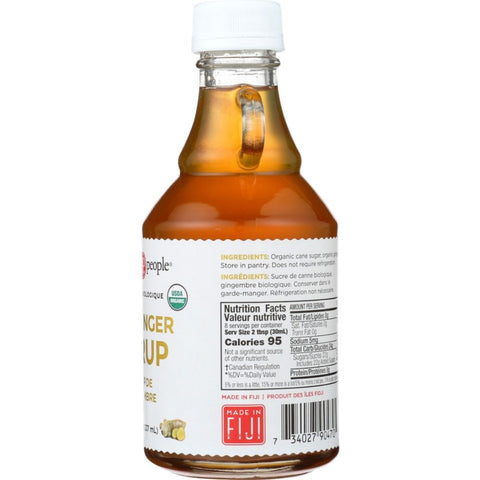 Organic Ginger Syrup 8 oz Bottle THE GINGER PEOPLE