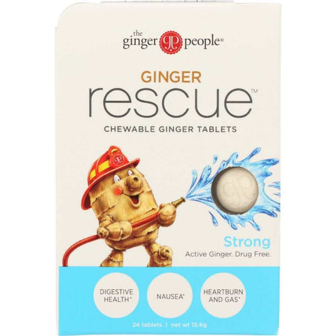Ginger Rescue Chewable Strong Tablets 0.55 oz THE GINGER PEOPLE