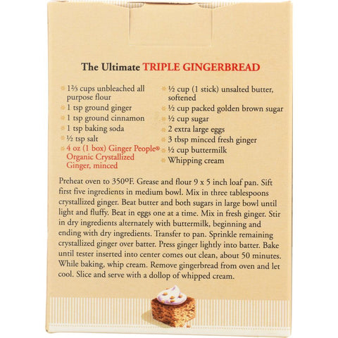 Organic Crystallized Ginger Big Chunks 4 oz THE GINGER PEOPLE