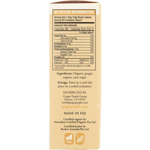 Organic Crystallized Ginger Big Chunks 4 oz THE GINGER PEOPLE