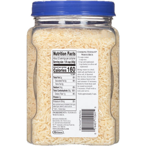 Texmati Long Grain American Basmati White Rice 32 Oz RICE SELECT
