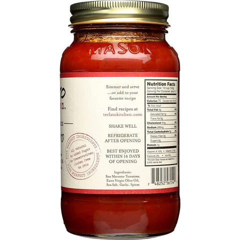 Sauce Pomodoro Small Batch Tomato Sauce TERLATO KITCHEN 24 oz