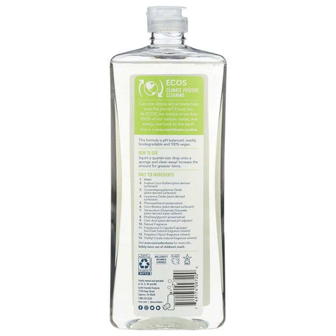 Dishmate Pear Dish Liquid Natural 25oz Earth Friendly Ecos
