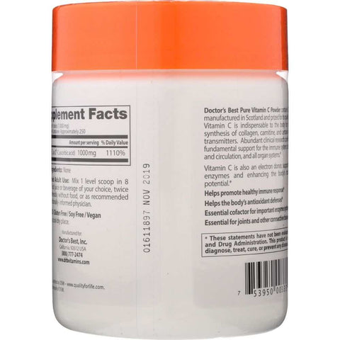 Vitamin C Q-C Powder 250 gm Supplement Doctor's Best