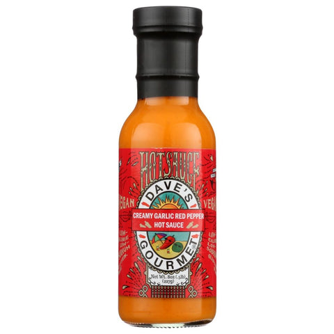 Creamy Garlic Red Pepper Hot Sauce 8 oz DAVES GOURMET