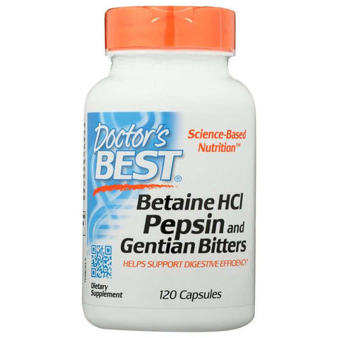 Betaine HCl Digestive Support Supplement Pepsin Doctor's Best