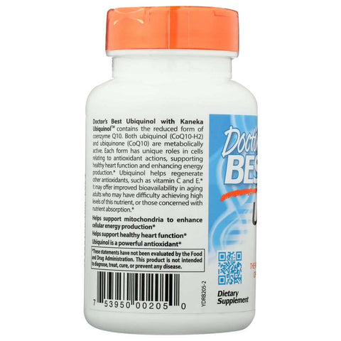 Ubiquinol 100Mg Optimal Support Softgel Supplement DOCTOR'S BEST