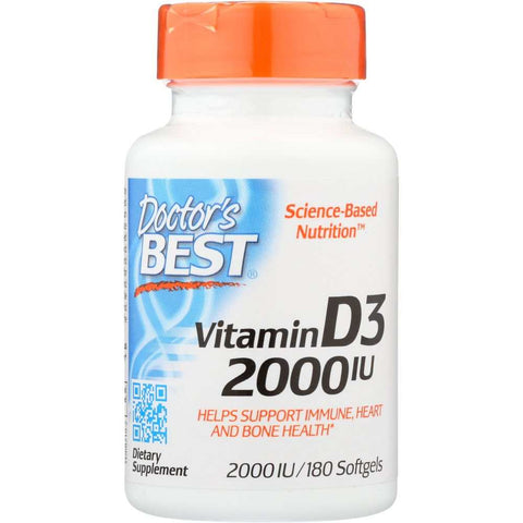 Vitamin D3 2000IU High Potency Supplement Supports Bone Teeth Heart Health Doctor's Best