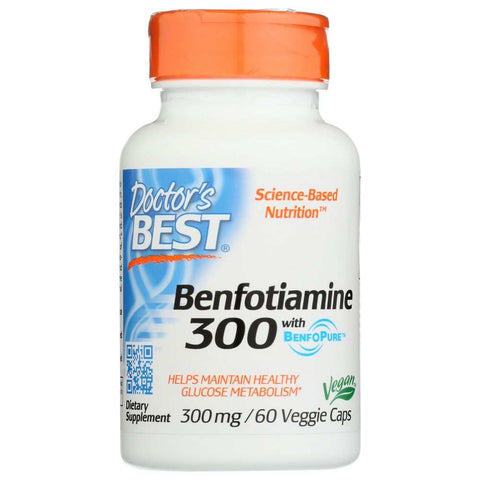 Benfotiamine 300mg Fat-Soluble Vitamin B1 Support Veggie Capsules DOCTOR'S BEST