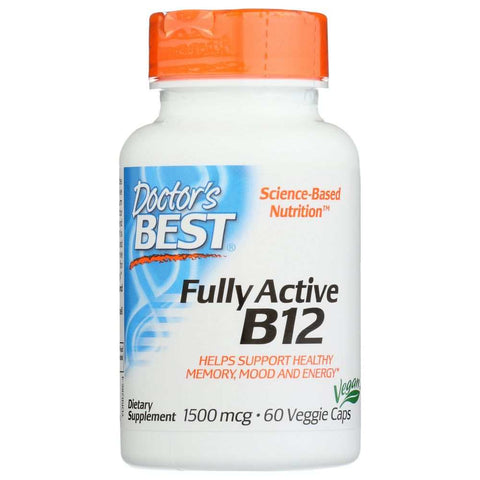 Fully Active B12 Supports Energy Nervous System Mood Supplement Doctor's Best