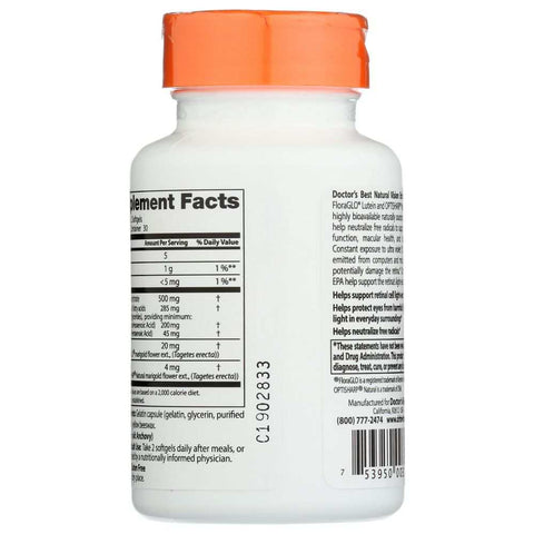 Natural Vision Enhancers with Lutein and Zeaxanthin Supplement 60 sg Doctor's Best