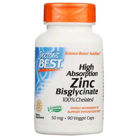 High Absorption Zinc Bisglycinate 50Mg 90 vc Doctor's Best