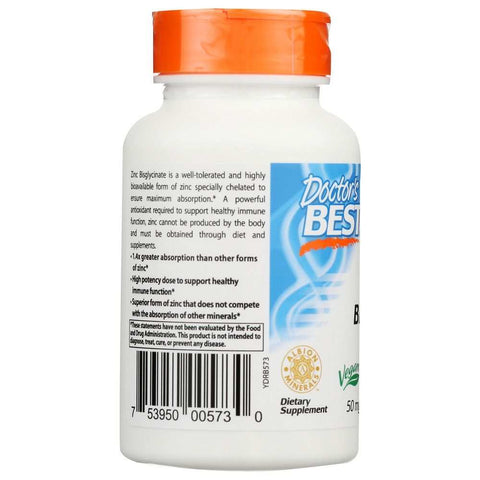 High Absorption Zinc Bisglycinate 50Mg 90 vc Doctor's Best