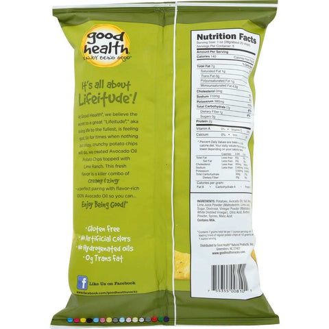Kettle Chips Avocado Oil Lime Ranch 5 oz GOOD HEALTH