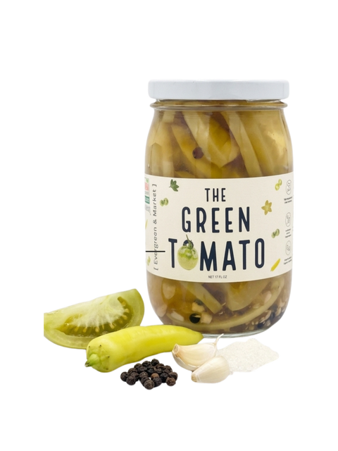 Green Tomato Pickles Zesty Southern Style 17 oz Glass Jar