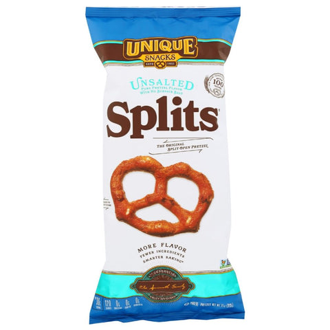 Unsalted Splits Pretzel Low-Sodium Snack 11 oz UNIQUE